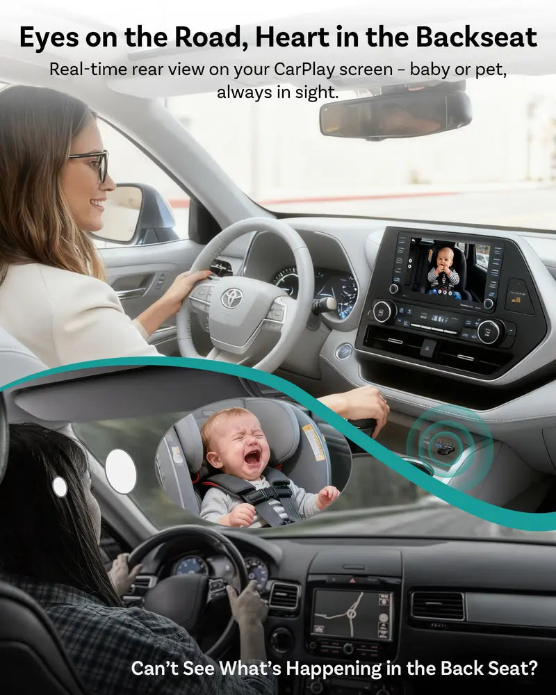 ✨Baby Car Camera &Wireless CarPlay Adapter