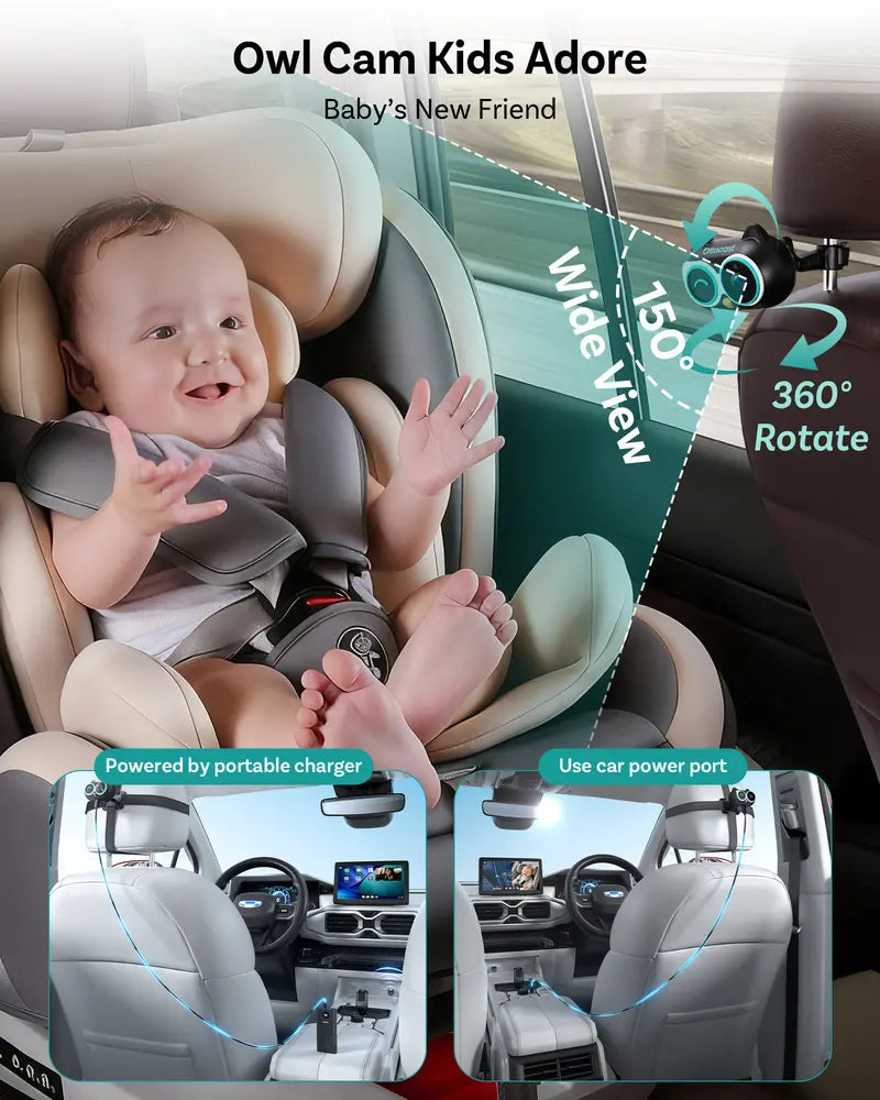 ✨Baby Car Camera &Wireless CarPlay Adapter